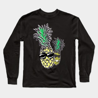 cool pineapple hawaii Long Sleeve T-Shirt